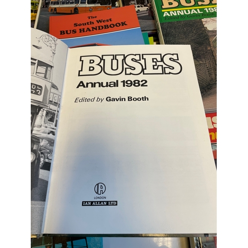 332 - A collection of Buses Annuals from the 70's-80's