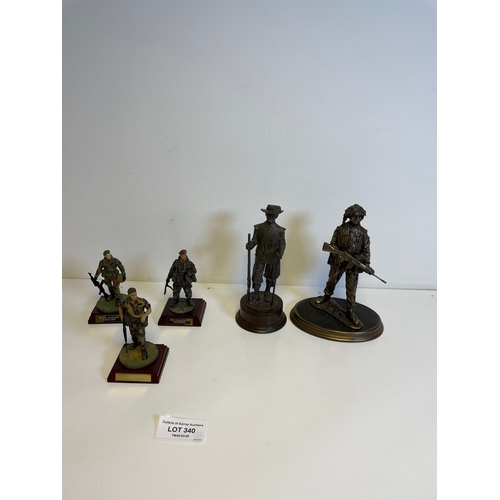 340 - A collection of Soldier ornaments