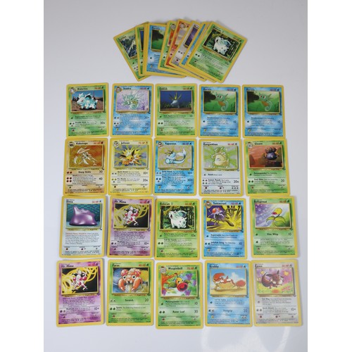 354 - Pokemon TCG - Collection of Jungle & Fossil Cards including Kangaskhan, Ditto, Mr Mime, Vaporeon, Jo... 