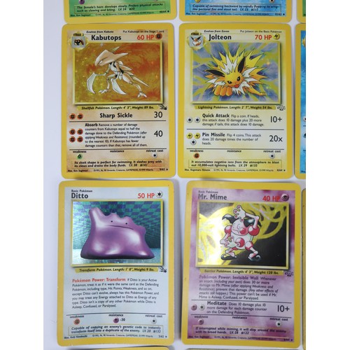 354 - Pokemon TCG - Collection of Jungle & Fossil Cards including Kangaskhan, Ditto, Mr Mime, Vaporeon, Jo... 