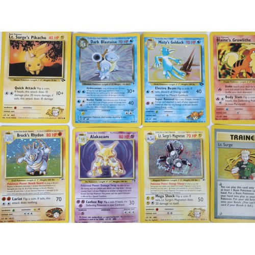 355 - Pokemon TCG - A group of cards from Legendary, Gym Challenge / Heroes including Alakazam 1/110, Dark... 