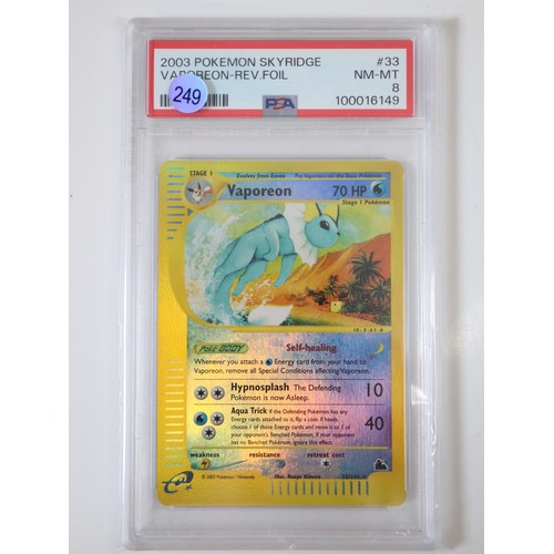 356 - Pokemon TCG - 2003 Skyridge Vaporeon Reverse Foil - PSA 8