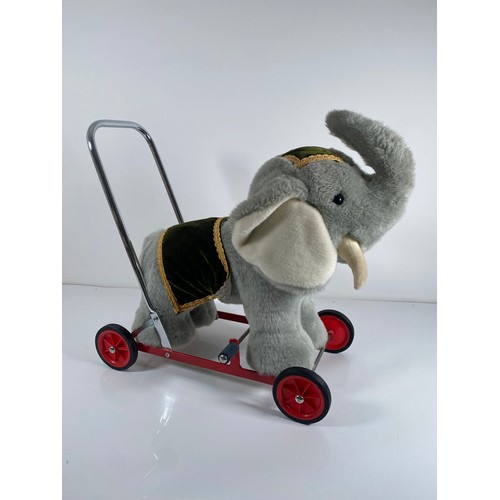 363 - Vintage Children's Merrythought Elephant and Pedigree soft toys LTD Dog push along/Ride on