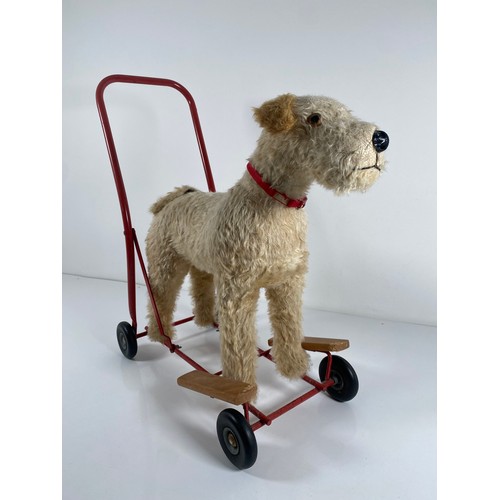 363 - Vintage Children's Merrythought Elephant and Pedigree soft toys LTD Dog push along/Ride on