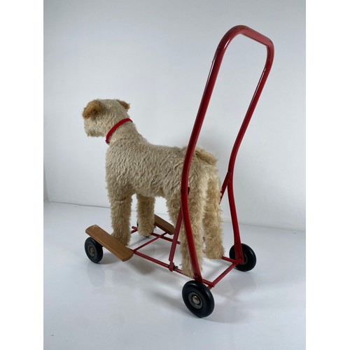 363 - Vintage Children's Merrythought Elephant and Pedigree soft toys LTD Dog push along/Ride on