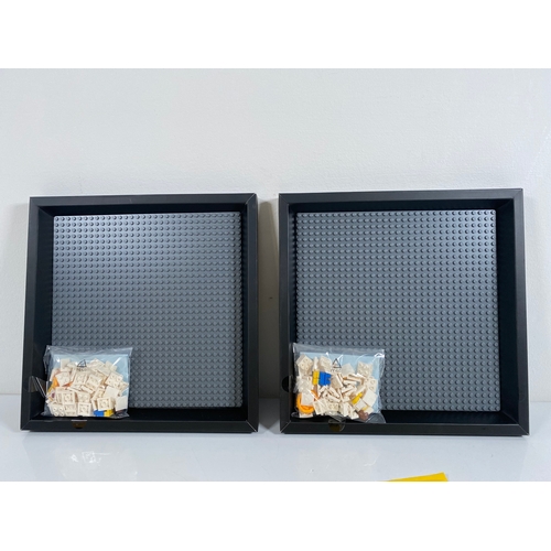 367 - Two Lego Mini figure Building display boards