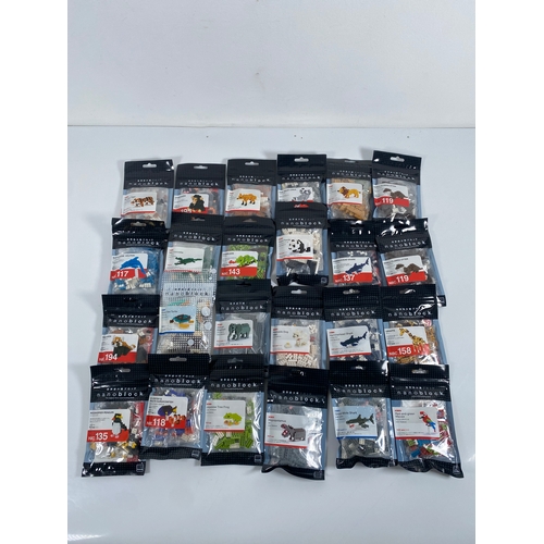 368 - A collection of 24 Nanoblock mini Animal Building sets, Thre Zuru Mayka Toy block tapes and Limited ... 