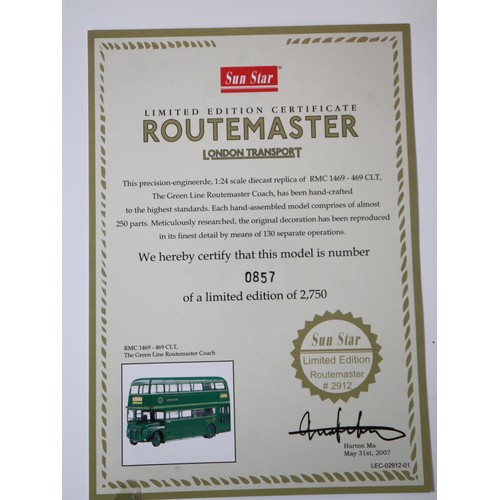 74 - Sun Star Routemaster RMC 1469 - 469 CLT 1:24 Scale die-cast model LE 857/2750