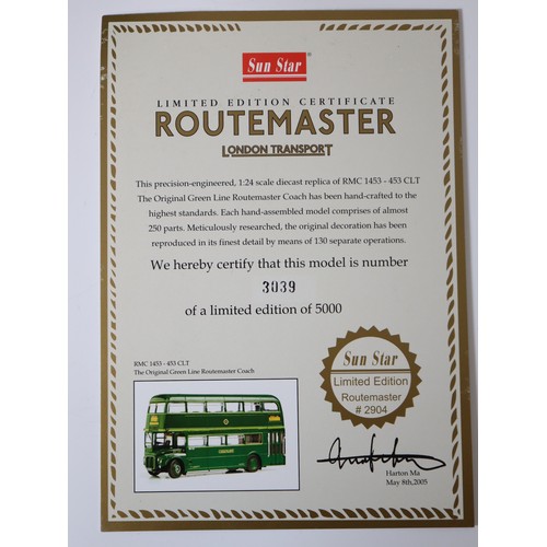 75 - Sun Star Routemaster RMC 1453 - 453 CLT 1:24 Scale die-cast model LE 3039/5000