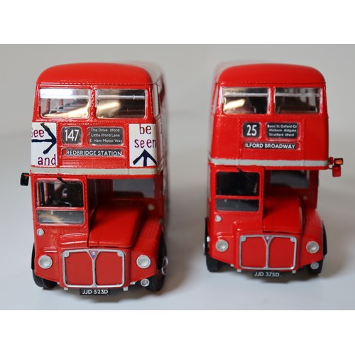 77 - 2 x Revel Kit Built Scale 1:24 Routemaster Bus No. 25 route & Route No 147