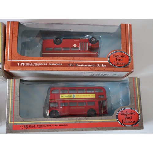 80 - A group of boxed and unboxed EFE & other 1:76 scale die-cast models - AEC routemaster RML/RCL TV\;22... 