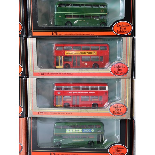 81 - A group of boxed and unboxed EFE & other 1:76 scale die-cast models including Daimler DMS bus 25701 ... 