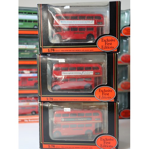 81 - A group of boxed and unboxed EFE & other 1:76 scale die-cast models including Daimler DMS bus 25701 ... 