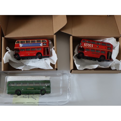 82 - A group of boxed and unboxed EFE & other 1:76 scale die-cast models including AEC 2RT2 class bus LT ... 