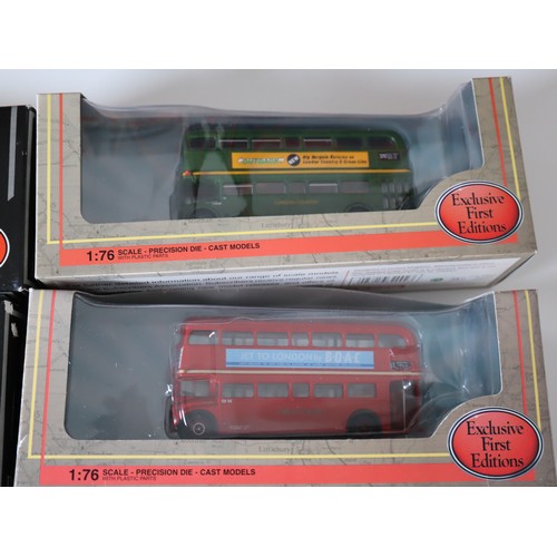 84 - A group of boxed and unboxed EFE & other 1:76 scale die-cast models including RM2110 route 8A Old Fo... 