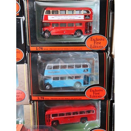 86 - A group of boxed EFE 1:76 scale die-cast bus / coach models including RML routemaster RML 2272
regCU... 