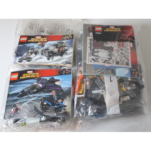 175 - LEGO - Marvel Super Heroes Sets 76047 Black Panther Pursuit, 76030 Hydra Showdown, 76051 Airport Bat... 