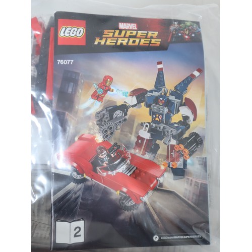 180 - LEGO - Marvel Super Heroes - 76038 Attack on Avengers Tower, 76077 Iron Man: Detroit Steel Strikes, ... 