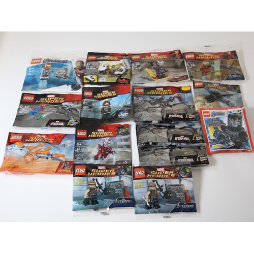 182 - LEGO - Marvel Super Heroes Poly Bags including 30448 Spiderman vs The Venom Symbiote (3) 30168  Iron... 