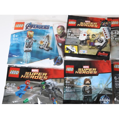 182 - LEGO - Marvel Super Heroes Poly Bags including 30448 Spiderman vs The Venom Symbiote (3) 30168  Iron... 