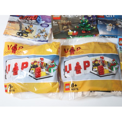 194 - LEGO - Various Minifigure and Mini Set Poly bags including 5001622 LEGO Store Employee, 5005233 Haml... 