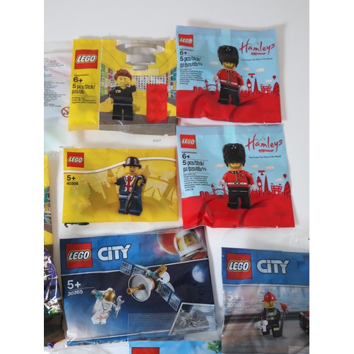 194 - LEGO - Various Minifigure and Mini Set Poly bags including 5001622 LEGO Store Employee, 5005233 Haml... 