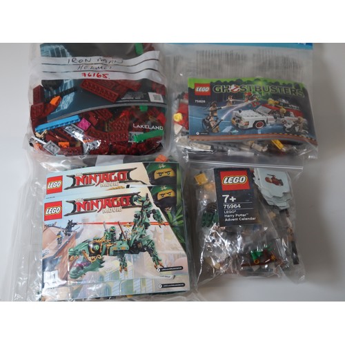 197 - LEGO - 76165 Iron Man Helmet, sealed contents of 75964 Harry Potter Advent Calendar, 70612 Ninjago G... 