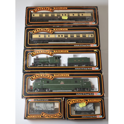 206 - Mainline Railways 00 Gauge B.R (W.R) BSKCoach Chocolate / Cream 2nd Class (2), 0-6-0 2251 Class Coll... 