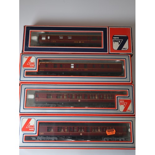 208 - Lima Models 00 L.M.S Gauge Carriages / Dining Car 305333, 305315W, 305312W (2)