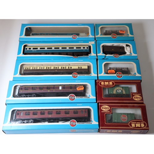 213 - Airfix Railway System 00 Gauge a group of various coaches, wagons and vans