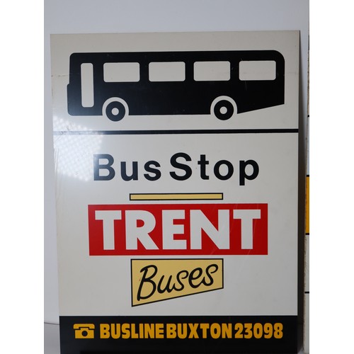 226 - A group of vintage plastic Bus Stop Signs from various counties / routes - Double Sided