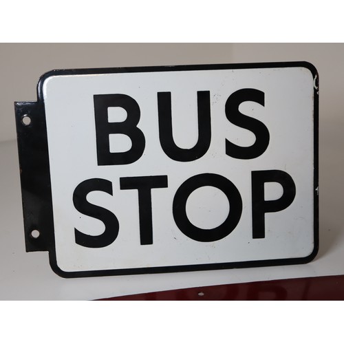 229 - Vintage Enamel Bus Services, Bus Stop & Private Signs