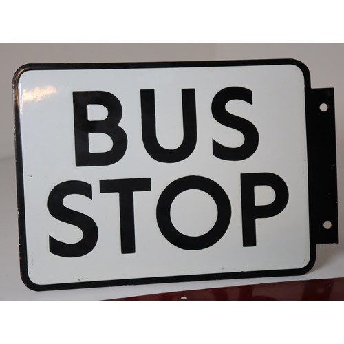 229 - Vintage Enamel Bus Services, Bus Stop & Private Signs