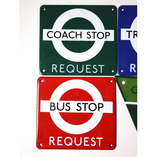 235 - Vintage Garnier & Co Enamel Bus / Tram Signs + Green Line & AEC Radiator Signs