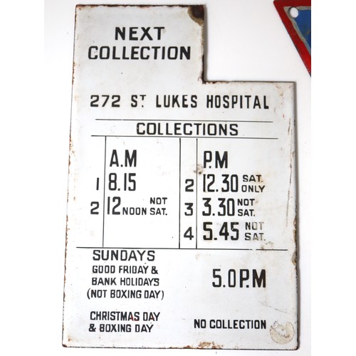 237 - Vintage original enamel London Transport Radiator Badges, Enamel bus time table / collection timetab... 