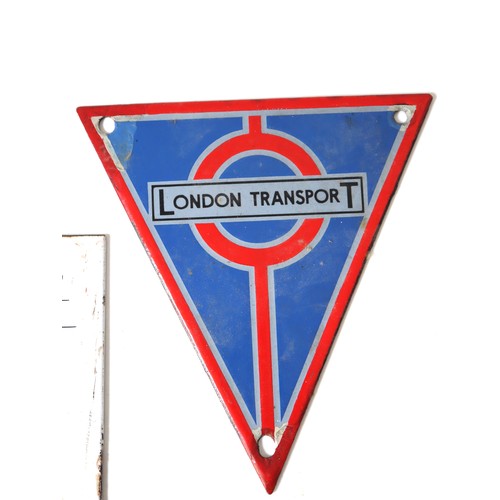 237 - Vintage original enamel London Transport Radiator Badges, Enamel bus time table / collection timetab... 