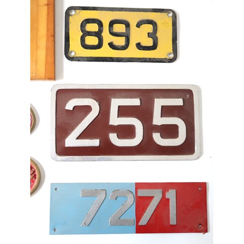 238 - Various Cast Iron Plaques & Bus & Coach Plates including British Rail Derby Wagon Plate 1970, Midlan... 