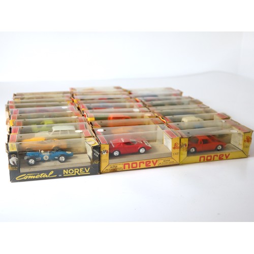 240 - A collection of 31 1970's Norev Plastic 1:43 Scale Model Cars / Racing Cars in original boxes includ... 