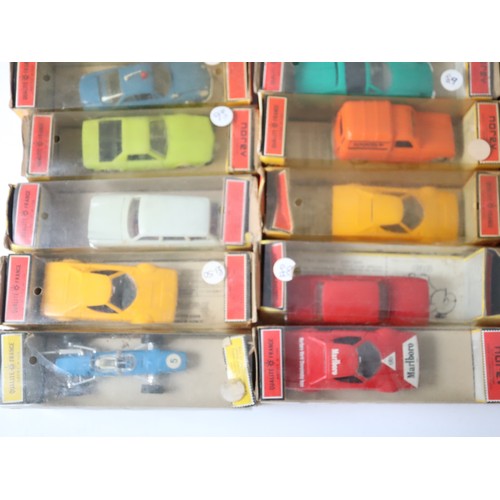 240 - A collection of 31 1970's Norev Plastic 1:43 Scale Model Cars / Racing Cars in original boxes includ... 