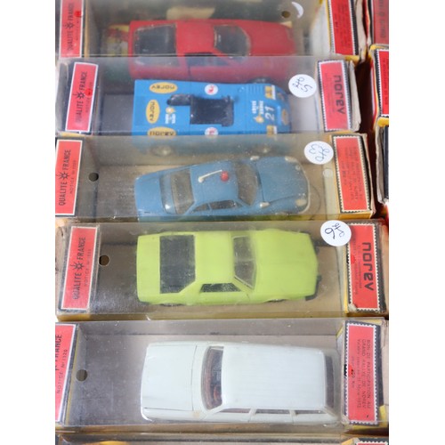 240 - A collection of 31 1970's Norev Plastic 1:43 Scale Model Cars / Racing Cars in original boxes includ... 