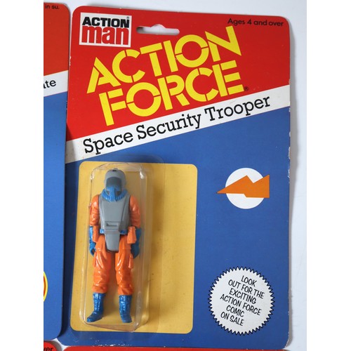 248 - Action Man Action Force Carded Figures including Italian SAS Squad Leader (2), SAS Frogman, Space Se... 