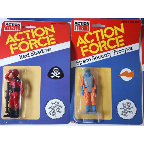 249 - Action Man Action Force Carded Figures including Italian SAS Squad Leader (2), SAS Frogman (2),  Spa... 