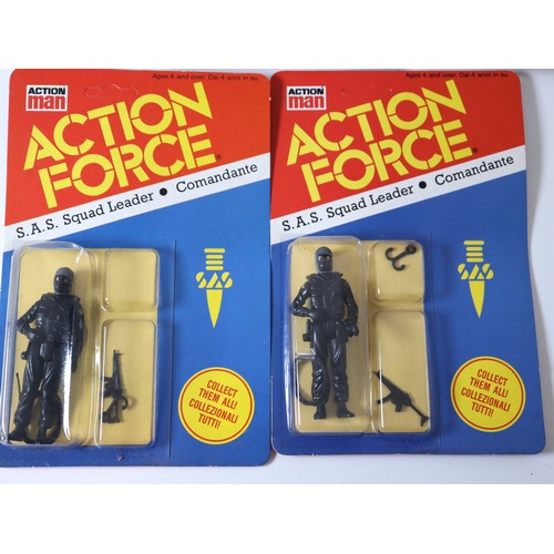 251 - Action Man Action Force Carded Figures including Italian SAS Squad Leader (4) & SAS Frogman