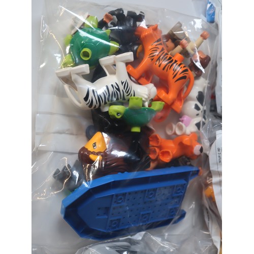 257 - LEGO Duplo - Large collection of New Sealed Poly bags and used Duplo Pieces including various animal... 