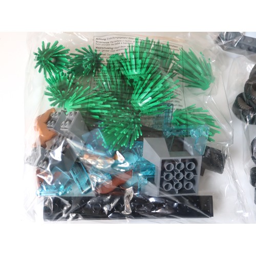 259 - LEGO - Various New Sealed Poly Bags containing various bricks, connectors, animals, sharks, base pla... 