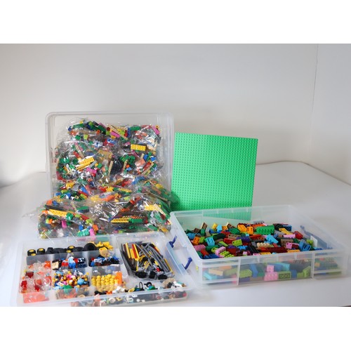 260 - LEGO - Large collection of new sealed ploy bags with various bricks and minifigures, storage contain... 