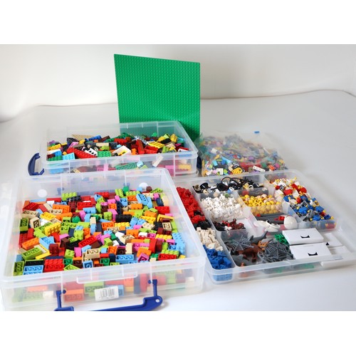 261 - LEGO - Various Bricks & Minifigures including animals, accessories and green base plate