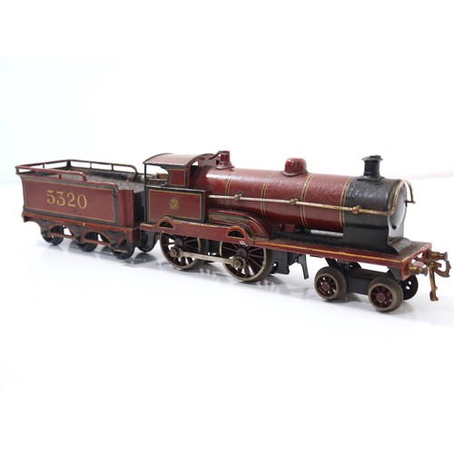 270 - Bing For Bassett-Lowke O Gauge 4-4-0 George The Fifth LMS 5320 Locomotive With six wheeled tender