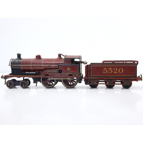 270 - Bing For Bassett-Lowke O Gauge 4-4-0 George The Fifth LMS 5320 Locomotive With six wheeled tender