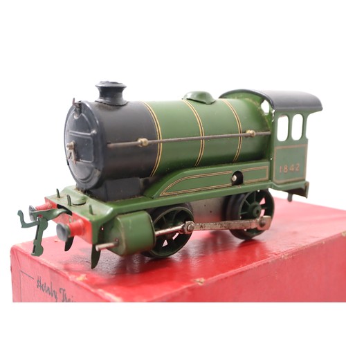 272 - Two Hornby Tin Plate Post-war Type 501 0-4-0 Loco and Tenders LNER green No.1842 clockwork - Gauge O